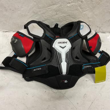 Used CCM JETSPEED FT6 Junior Shoulder Pads White/Black/Red MD 11855-S000195121