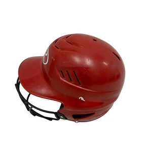 Used Rawlings RCFH OSFM Batting Helmet w/Mask Red 11692-S000144362