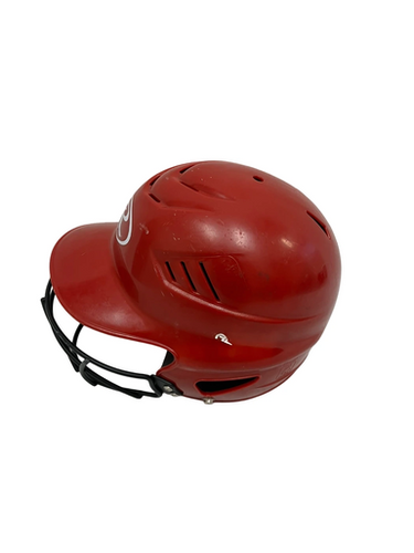Used Rawlings RCFH OSFM Batting Helmet w/Mask Red 11692-S000144362