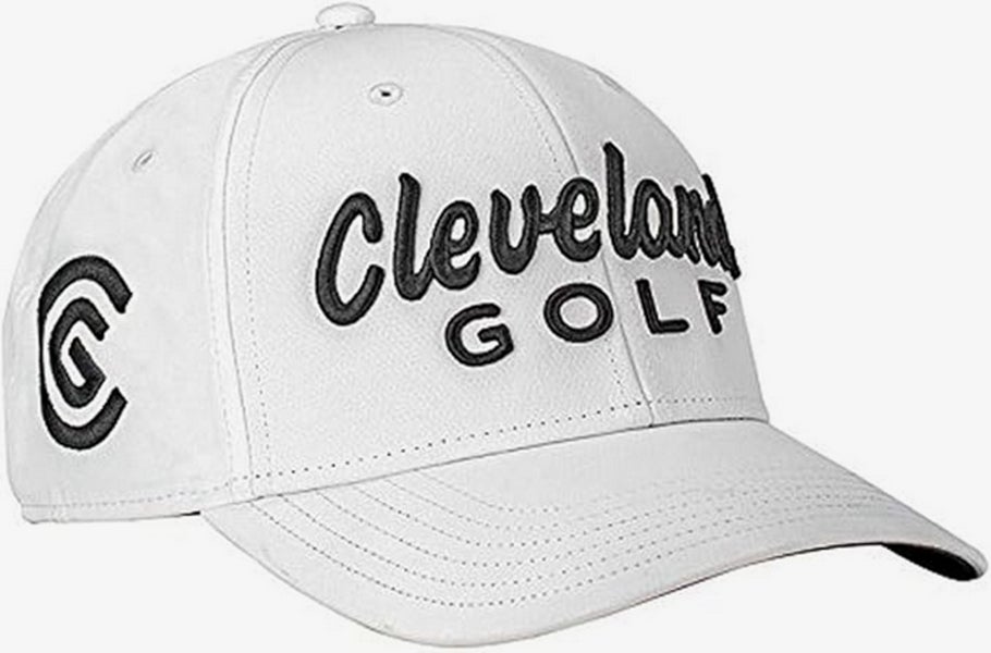 NEW Cleveland Golf Structured White Adjustable Golf Hat/Cap