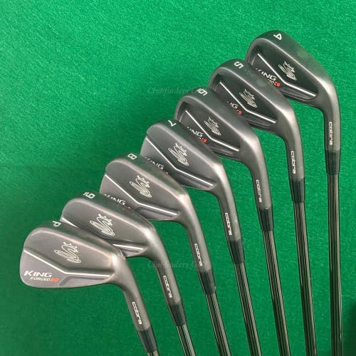 Cobra King Forged CB/MB DBM Black 4-PW Iron Set KBS $-Taper 120 Steel Stiff