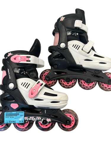 Used AVICO INLINE Child Rec Fitness Skates White Adjustable 11682-S000124002