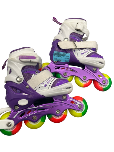 Used POWER INLINE Child Rec Fitness Skates Purple Adjustable 11682-S000123981