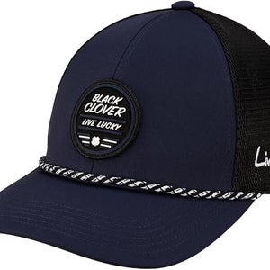 NEW Black Clover Live Lucky Flash 3 Navy/Black Snapback Golf Hat/Cap
