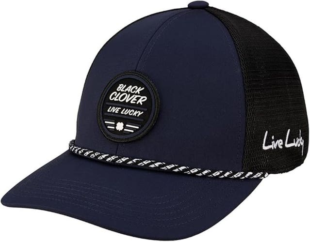 NEW Black Clover Live Lucky Flash 3 Navy/Black Snapback Golf Hat/Cap