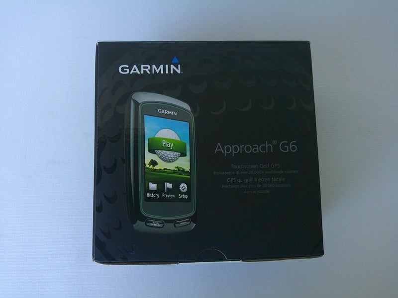 Garmin Approach G6 Handheld Touchscreen Golf Course GPS w/ Cable and belt Clip