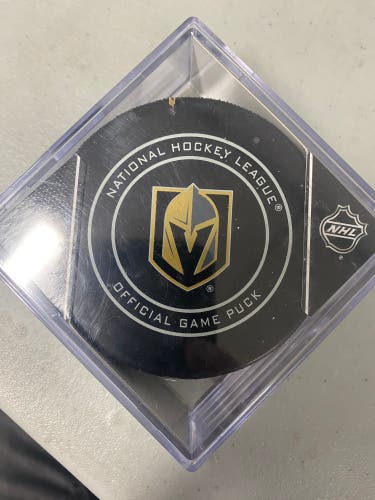 Vegas Golden Knights official game puck
