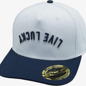 NEW Black Clover Live Lucky Upside Down Luck 2 White Snapback Golf Hat/Cap