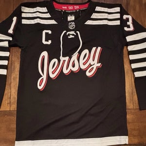 Nico Hischier Black New Jersey Devils Alternate Jersey Adult Medium (50) NWT