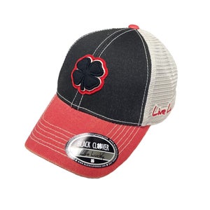 NEW Black Clover Live Lucky Two Tone Vintage #4 Black/Stone/Red Adjustable Hat