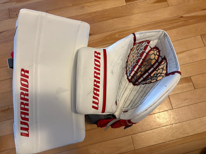 Warrior Ritual G7 RTL Catch Glove and G7.1 RTL Blocker White Red Medium Palms Plus Extras