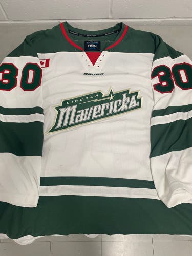 Lincoln Mavericks goalie cut game Jersey