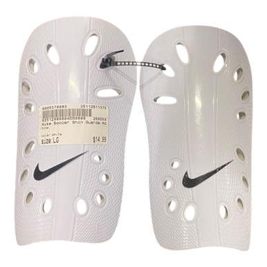 Used Nike Soccer Shin Guards Adult White LG 11375-S000370083