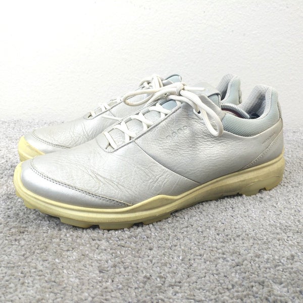 Ecco BIOM Hybrid 3 Womens Size 41 EU Spikeless Golf Shoes Leather Silver Gray