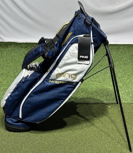 PING 2025 Hoofer Lite Stand Carry Golf Bag Navy/White 4-Way Divider NEW