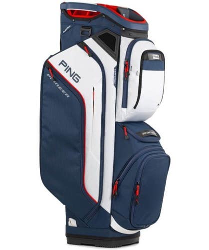PING 2025 Pioneer 244 Cart Golf Bag 15-Way Divider Color: Navy/White/Red NEW!