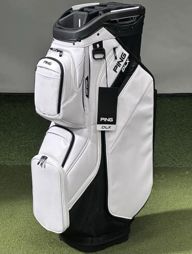 PING 2025 DLX Premium 15-Way Cart Golf Bag Color: White/Black NEW!