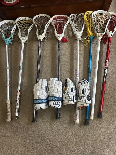 Lacrosse stick bundle and new gloves! (Gait ice, EVO X, etc)
