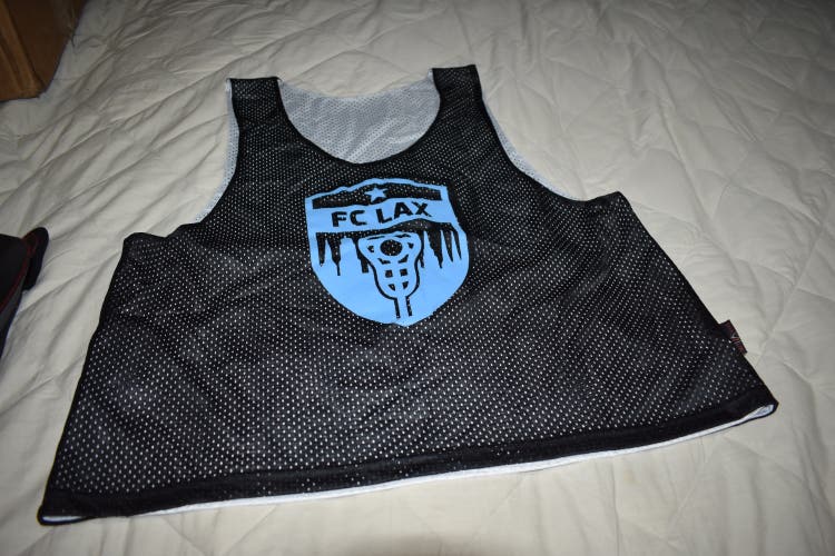 Reversible Lacrosse Jersey, Black/White, Adult L/XL
