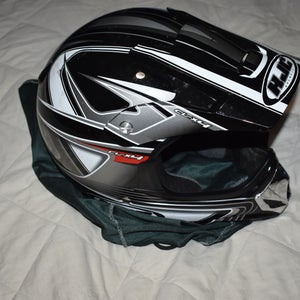 HJC CL-X4 Effect Motocross/ATV Helmet, Black/White/Gray, Adult XL