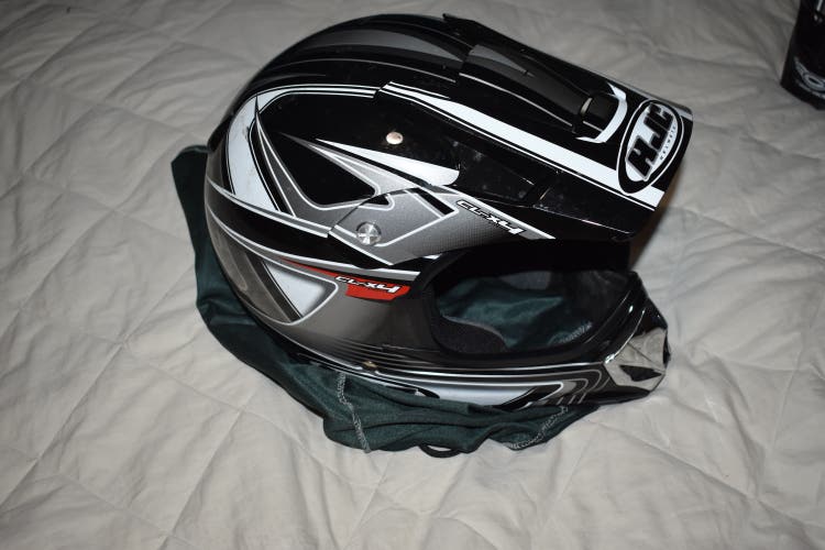 HJC CL-X4 Effect Motocross/ATV Helmet, Black/White/Gray, Adult XL