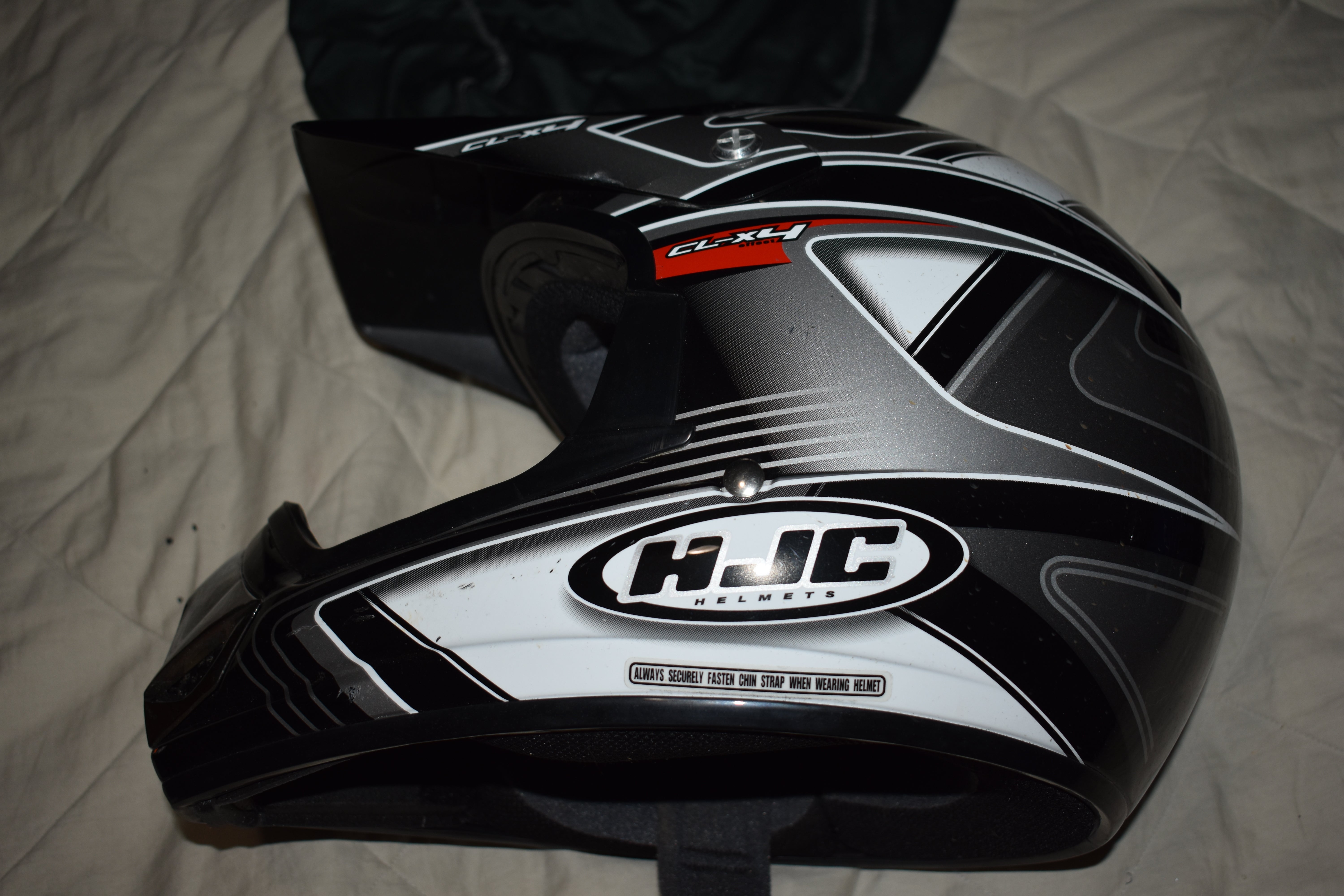 SALE - HJC CL-X4 Effect Motocross/ATV Helmet, Black/White/Gray, Adult XL |  SidelineSwap | Buy and Sell on SidelineSwap