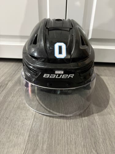 Utah Hockey Club #0 Medium Bauer Re-Akt 150 Black Pro Stock Helmet (Used)