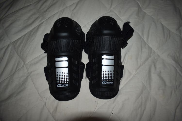 Thor Motocross Elbow Protection, Black/Silver, Adult - Great Condition!