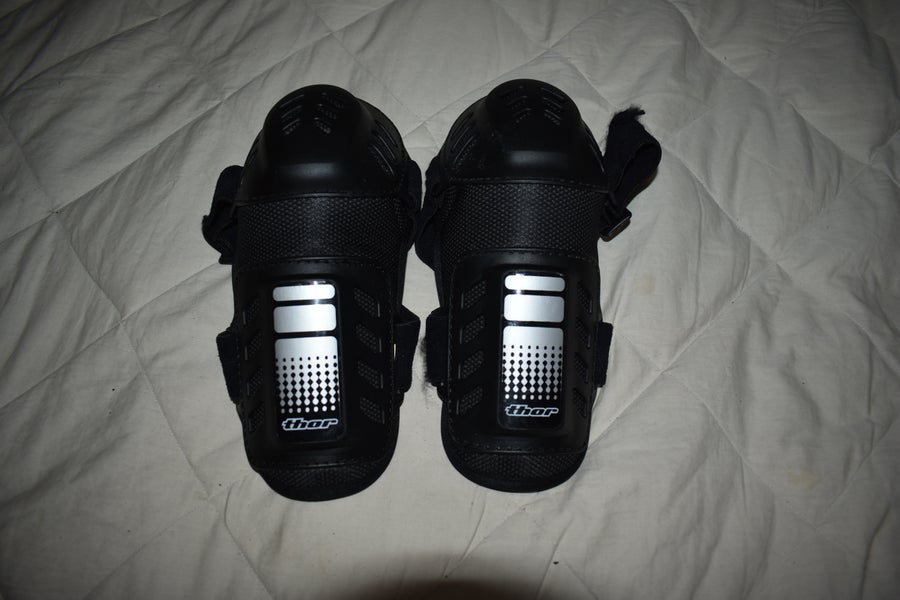 Thor Motocross Elbow Protection, Black/Silver, Adult - Great Condition!