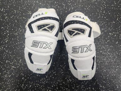 Used STX CELL V Lacrosse Arm Pads/Guards White LG 11849-S000033894