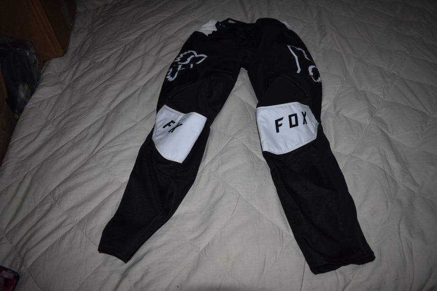 FOX 180 Motocross Race Pants, Black/White, Size 28Y - Top Condition!