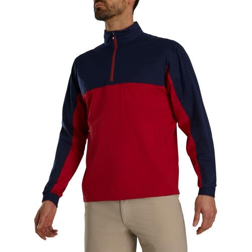 FootJoy Golf Jacket Hydroknit Pullover 1/4 Zip XXL Navy Crimson MSRP $240