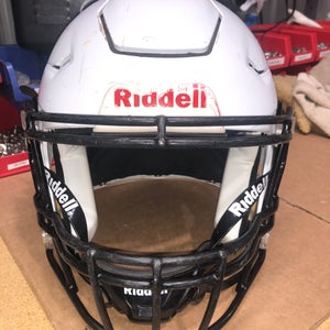 USED RIDDELL FLEX ADULT HELMET - LARGE - METALLIC WHIITE