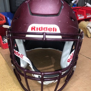 USED RIDDELL FLEX ADULT HELMET - LARGE - FLAT METALLIC MAROON