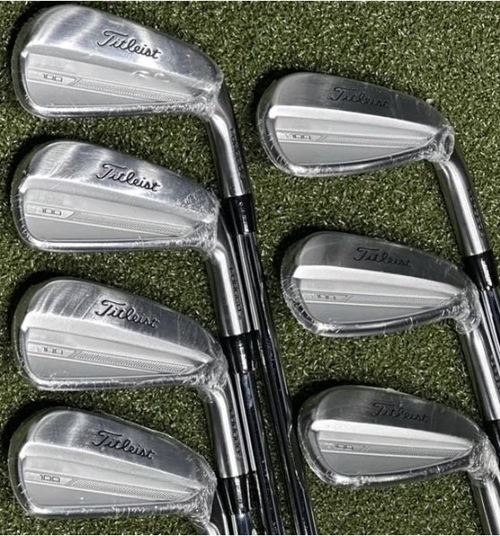 Titleist T100 3G 2023 Forged Iron Set 4-PW Steel AMT Tour White Stiff Flex MINT!