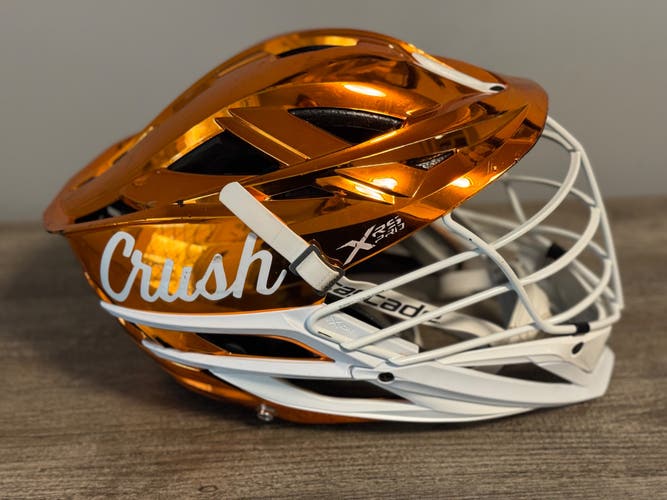 Cascade XRS Pro Lacrosse Helmet-Metallic Orange Chrome