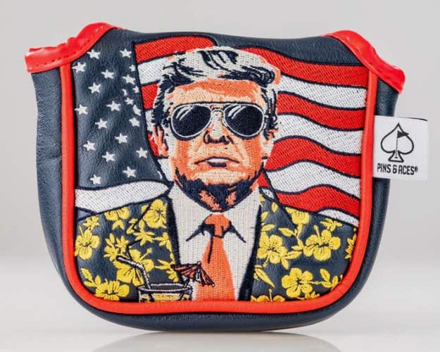 Pins & Aces Trump Gulf of America Mallet Putter Headcover (Multi) Golf 2025 NEW