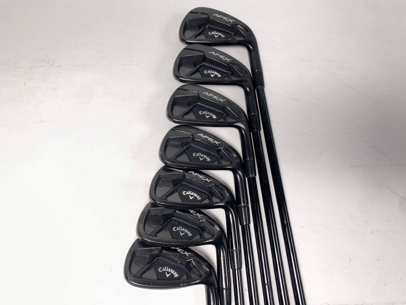 Callaway Apex 21 Black Iron Set 4-PW KBS $-Taper Lite 100 Stiff Mens RH