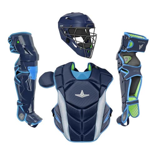 All Star MVP Pro Series Intermediate 13-15 Baseball Catchers Set - Navy Sky Blue