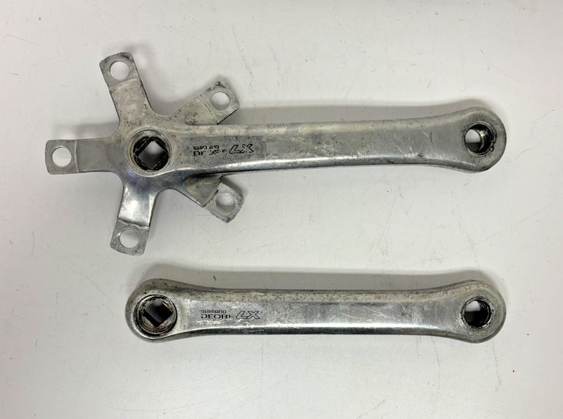 Vintage Shimano Deore LX FC-M563 170mm Silver Aluminum Mountain Bike Crank Arms