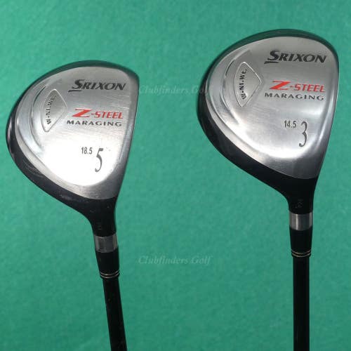 Srixon Z-Steel Maraging 3 & 5 Woods Factory SV-3005J Graphite Stiff SET OF 2