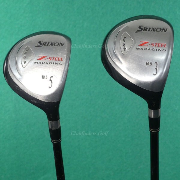 Srixon Z-Steel Maraging 3 & 5 Woods Factory SV-3005J Graphite Stiff SET OF 2