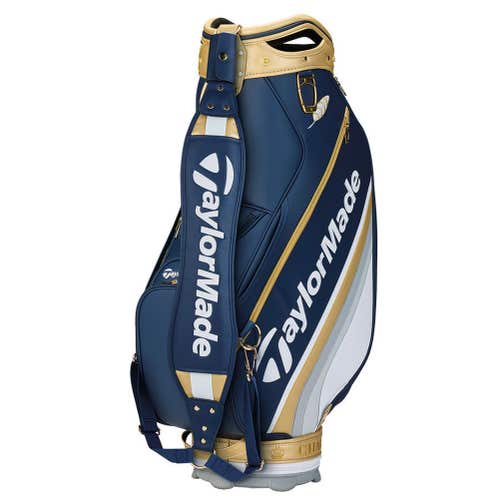 Taylor Made Professional Championship Staff Bag (6 way top, Navy/Gold) 2025 NSW