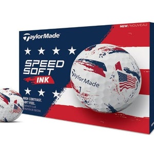 Taylor Made SpeedSoft Ink Golf Balls (USA, 12pk) 1dz 2025 NEW