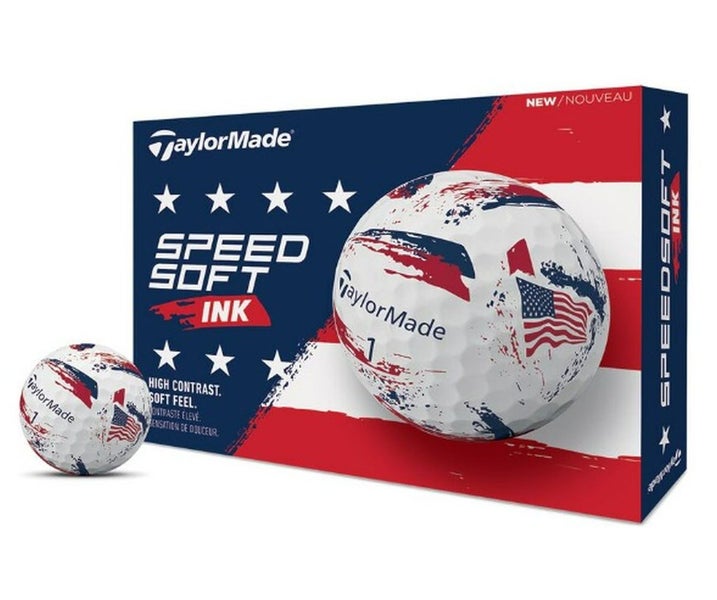 Taylor Made SpeedSoft Ink Golf Balls (USA, 12pk) 1dz 2025 NEW