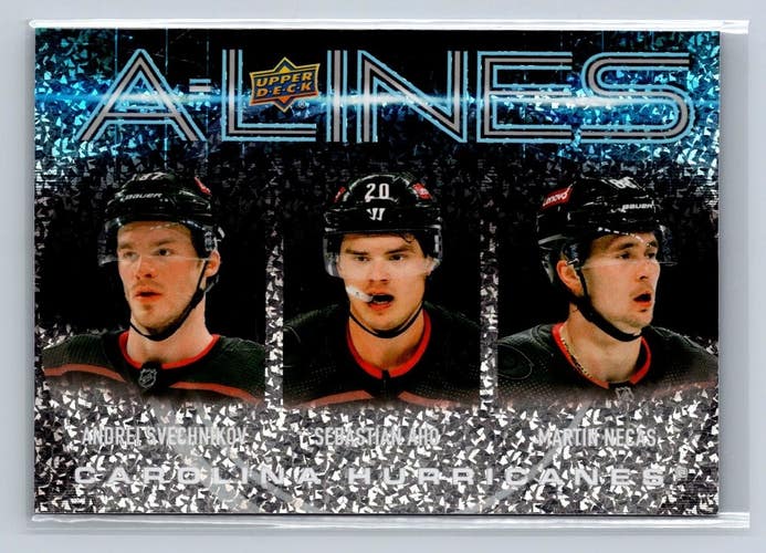 Svechnikov Aho Necas 24-25 Upper Deck Series 1 A-Lines Speckle Insert #AL-6