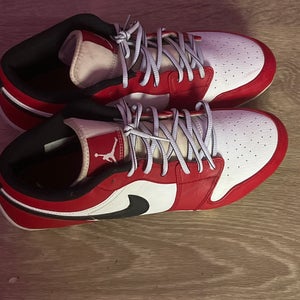 Red Men's Size M 12.0 (W 13.0) Adult Air Jordan Cleats (Used)