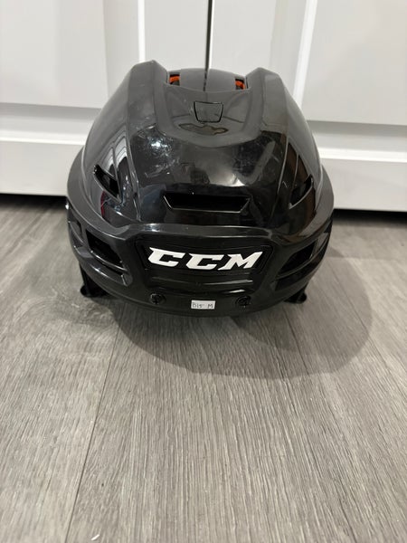 Used Black Medium CCM Pro Stock Tacks 710 Helmet