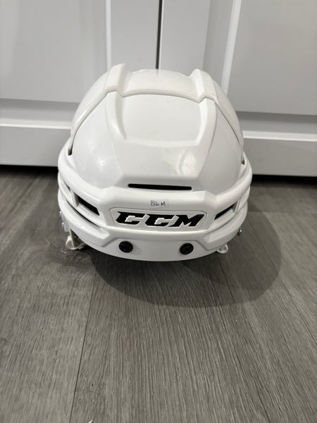 Used White CCM Super Tacks X Pro Stock Helmet Medium