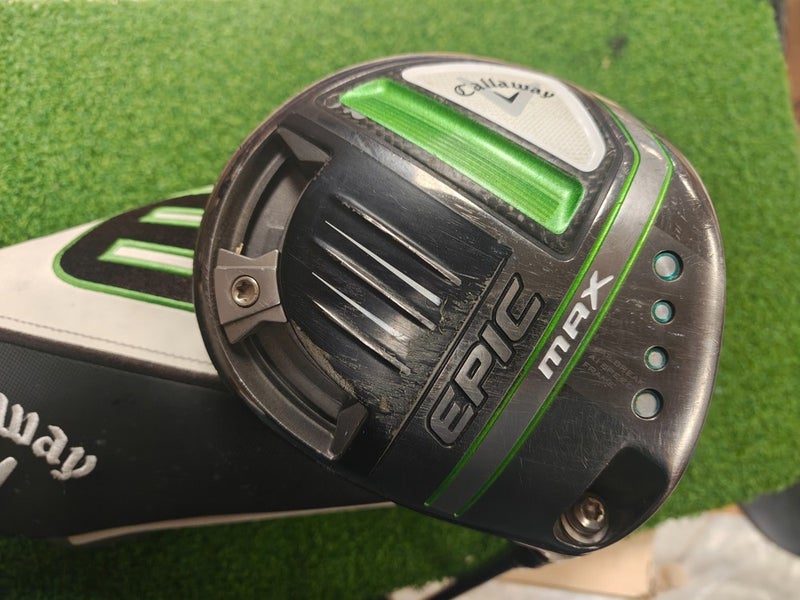 Callaway Epic Max 9 Degree Driver Stiff Flex Hzrdus Smoke IM10 6.0 60 Headcover